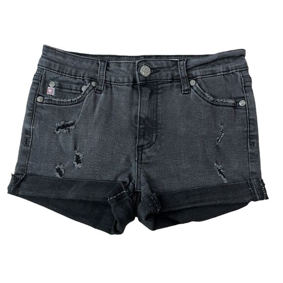 Ag Adriano Goldschmied The Heather Distressed Denim Shorts Size 14 - Picture 1 of 9